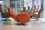 Handmatige verstelbare Relaxfauteuil/Relaxstoel met gasveer Feelz FZ-R06A06 van De Toekomst in Leer kleur Brandy. Direct Leverbaar. - Afbeelding 4