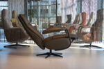 Handmatige verstelbare Relaxfauteuil/Relaxstoel met gasveer Feelz FZ-R06A03 van De Toekomst in Leer kleur Avocado. Direct Leverbaar. - Afbeelding 3