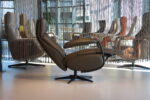 Handmatige verstelbare Relaxfauteuil/Relaxstoel met gasveer Feelz FZ-R06A03 van De Toekomst in Leer kleur Avocado. Direct Leverbaar. - Afbeelding 4