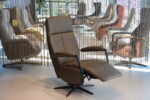 Handmatige verstelbare Relaxfauteuil/Relaxstoel met gasveer Feelz FZ-R06A03 van De Toekomst in Leer kleur Avocado. Direct Leverbaar. - Afbeelding 5