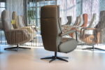 Handmatige verstelbare Relaxfauteuil/Relaxstoel met gasveer Feelz FZ-R06A03 van De Toekomst in Leer kleur Avocado. Direct Leverbaar. - Afbeelding 6
