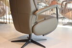 Handmatige verstelbare Relaxfauteuil/Relaxstoel met gasveer Feelz FZ-R06A03 van De Toekomst in Leer kleur Avocado. Direct Leverbaar.