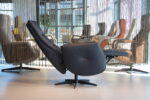 Handmatige verstelbare Relaxfauteuil/Relaxstoel met gasveer Feelz FZ-R03A04 van De Toekomst in Leer kleur Navy. Direct Leverbaar. - Afbeelding 3