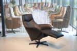 Elektrisch verstelbaar relaxfauteuil/relaxstoel Twice Pro TW-203N van meubelfabriek De Toekomst in Stof Leer kleur Zwart met 3 motoren en een accu. Direct leverbaar. - Afbeelding 7