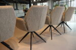 6x Koopmans Meubelen eetkamerstoel 495 met terug draaifunctie in Stof Lodge Shitake 124 kleur Beige. Direct leverbaar. - Afbeelding 5