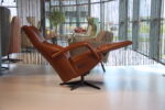 Elektrisch verstelbaar relaxfauteuil / relaxstoel Twinz 202 van Gealux 3 motoren met accu. Rundleder kleur Cognac. Direct leverbaar. - Afbeelding 5