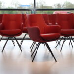 8x Gealux Miami/ Sanne / Gareth / Seattle eetkamerstoel draai in Leer kleur Rood. Direct leverbaar.