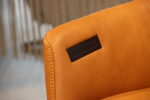 Elektrisch verstelbaar Relaxfauteuil/Relaxstoel De Toekomst Relax4U Riva RV-1005 in leer Moreno 1000 kleur Cognac met 3 motoren en een accu. Direct leverbaar.