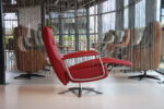 Gealux Relaxfauteuil GLX011-25 Draai manueel verstelbaar in Leer Dino 601 kleur Rood. Direct leverbaar. - Afbeelding 2