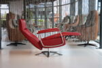 Gealux Relaxfauteuil GLX011-25 Draai manueel verstelbaar in Leer Dino 601 kleur Rood. Direct leverbaar. - Afbeelding 4