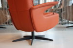 Gealux Relaxfauteuil GLX012-25 Draai manueel verstelbaar in Leer Dino 608 kleur Oranje. Direct leverbaar. - Afbeelding 7