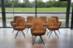 8 x Gealux Lody / Mabach eetkamerstoel met draaifunctie in stof. Direct leverbaar. - Afbeelding 4