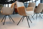 8 x Gealux Lody / Mabach eetkamerstoel met draaifunctie in stof. Direct leverbaar. - Afbeelding 7