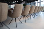 8 x Gealux Lody / Mabach eetkamerstoel met draaifunctie in combi stof. Direct leverbaar. - Afbeelding 6