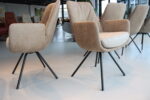 8 x Gealux Lody / Mabach eetkamerstoel met draaifunctie in combi stof. Direct leverbaar. - Afbeelding 8
