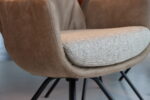 8 x Gealux Lody / Mabach eetkamerstoel met draaifunctie in combi stof. Direct leverbaar. - Afbeelding 9