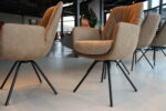 8 x Gealux Lody / Mabach eetkamerstoel met draaifunctie in combi stof. Direct leverbaar. - Afbeelding 11
