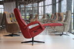 Elektrisch verstelbaar relaxfauteuil/relaxstoel voor lange mensen Twice Pro TW-282N van Meubelfabriek De Toekomst in Leer Oasis kleur Rood met 3 motoren en een accu. Direct leverbaar. - Afbeelding 12