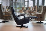 Elektrische verstelbare relaxfauteuil / relaxstoel Roos van Gealux in leer blauw. Direct leverbaar.