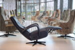 Elektrische verstelbare relaxfauteuil / relaxstoel Roos van Gealux in leer blauw. Direct leverbaar. - Afbeelding 3