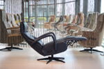 Elektrische verstelbare relaxfauteuil / relaxstoel Roos van Gealux in leer blauw. Direct leverbaar. - Afbeelding 4
