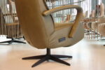 Elektrische verstelbare relaxfauteuil/relaxstoel Roos van Meubelfabriek Gealux in Leer Polo 1102 kleur Olijfgroen. Direct leverbaar. - Afbeelding 4