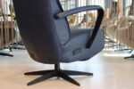 Elektrische verstelbare relaxfauteuil/relaxstoel Dahlia van Meubelfabriek Gealux in Leer Polo 1010kleur blauw. Direct leverbaar. - Afbeelding 4