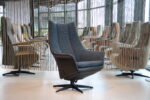 Gealux Arc 8021 modern design relaxfauteuil in combi. stof / leer met 1 motor en een accu. Direct leverbaar.
