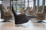 Gealux relaxfauteuil / relaxstoel Bloom Anemone in leer zwart met 2 motoren en een accu. Direct leverbaar.