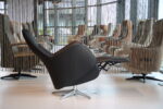 Gealux relaxfauteuil / relaxstoel Bloom Anemone in leer zwart met 2 motoren en een accu. Direct leverbaar. - Afbeelding 3