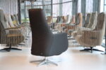 Gealux relaxfauteuil / relaxstoel Bloom Anemone in leer zwart met 2 motoren en een accu. Direct leverbaar. - Afbeelding 6
