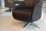 Gealux relaxfauteuil / relaxstoel Bloom Anemone in leer zwart met 2 motoren en een accu. Direct leverbaar. - Afbeelding 8