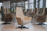 Gealux Arc 8027 modern design relaxfauteuil / relaxstoel in leer met 2 motoren en een accu. Direct leverbaar.