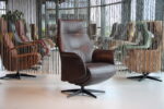 Elektrisch verstelbaar relaxfauteuil / relaxstoel in leer Polo 1100 Twinz 8102 van Gealux 3 motoren met accu. Direct leverbaar.