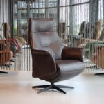 Elektrisch verstelbaar relaxfauteuil / relaxstoel in leer Polo 1100 Twinz 8102 van Gealux 3 motoren met accu. Direct leverbaar.