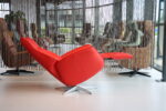 Elektrisch verstelbaar relaxfauteuil / relaxstoel Twice Pro TW-045N van De Toekomst 3 motoren met accu. Leer 9150 kleur rood. Direct leverbaar. - Afbeelding 10