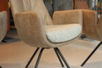 4 x Gealux Lody / Mabach eetkamerstoel met draaifunctie in combi stof. Direct leverbaar. - Afbeelding 6