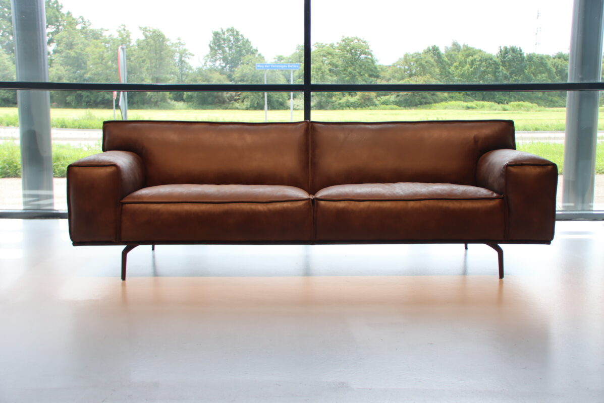 Bank / Bankstel / Hoekopstelling / model Weaver van Het Anker stof / leer