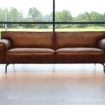 Bank / Bankstel / Hoekopstelling / model Weaver van Het Anker stof / leer