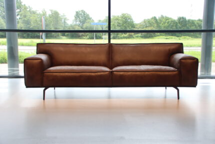 Bank / Bankstel / Hoekopstelling / model Weaver van Het Anker stof / leer