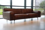 Bank / Bankstel / Hoekopstelling / model Weaver van Het Anker stof / leer
