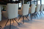 8 x Elmar Topform (Gealux) eetkamerstoel in stof met draaipoot. Direct leverbaar. - Afbeelding 6