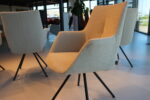 4 x Elmar Topform (Gealux) eetkamerstoel in stof met draaipoot. Direct leverbaar. - Afbeelding 7