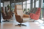 Elektrisch verstelbaar relaxfauteuil / relaxstoel Twinz 8240 in Leer Polo kleur Taupe van Gealux 3 motoren met accu. Direct leverbaar.