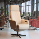 Elektrisch verstelbaar relaxfauteuil / relaxstoel Twinz 8140 XL in Leer Polo van Gealux 3 motoren met accu. Direct leverbaar.