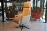 Elektrisch verstelbaar relaxfauteuil / relaxstoel voor lange mensen Twinz 8040 XXL in Leer Polo kleur Ivoor van Gealux 3 motoren met accu. Direct leverbaar. - Afbeelding 9