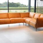 Het Anker Hoekbank Valence Africa leder Caramel 285x225 cm. Direct leverbaar.