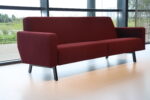 Havee Lookline model 2900 3,5 zits 210 cm breed in Stof weverij de Ploeg Alto 31 kleur Bordeaux. Direct leverbaar. - Afbeelding 2