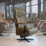 Elektrisch verstelbaar relaxfauteuil / relaxstoel Twinz 216 in Leer Polo kleur Moss van Gealux 3 motoren met accu. Direct leverbaar.