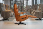 Elektrisch verstelbaar relaxfauteuil Twice Pro TW-190N van De Toekomst Rebound leer Cognac met 3 motoren en een accu. Direct leverbaar. - Afbeelding 2